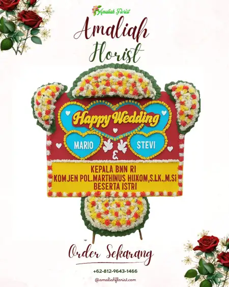 Papan Bunga Pernikahan Menjelutung
